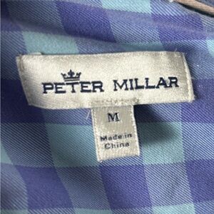 - Peter Millar blue checked button down shirt Med office  church brunch